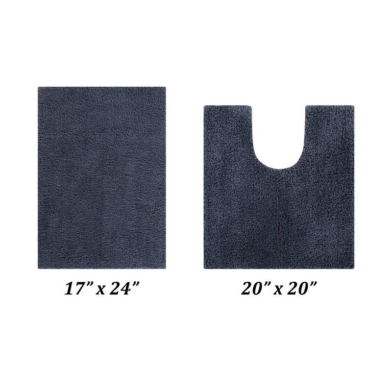 Better Trends Bath Rug Set 100% Micro Polyester Tufted Anti-Skid Latex Backing Bathroom Rugs for Shower, Sink Mats Micro Plush