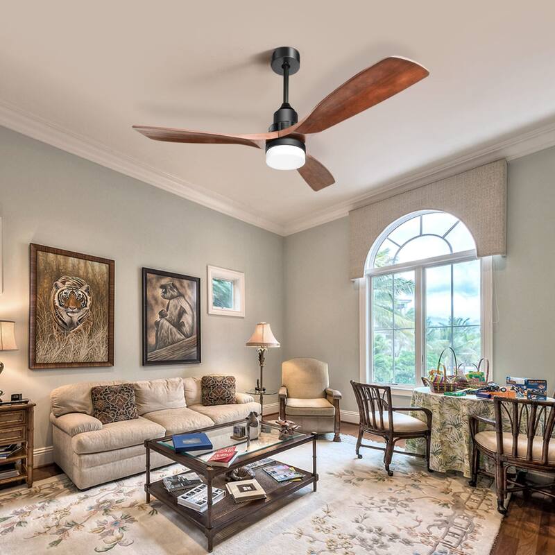 Clihome 52 Inch DC Motor Ceiling Fan Light With Remote Energy-saving