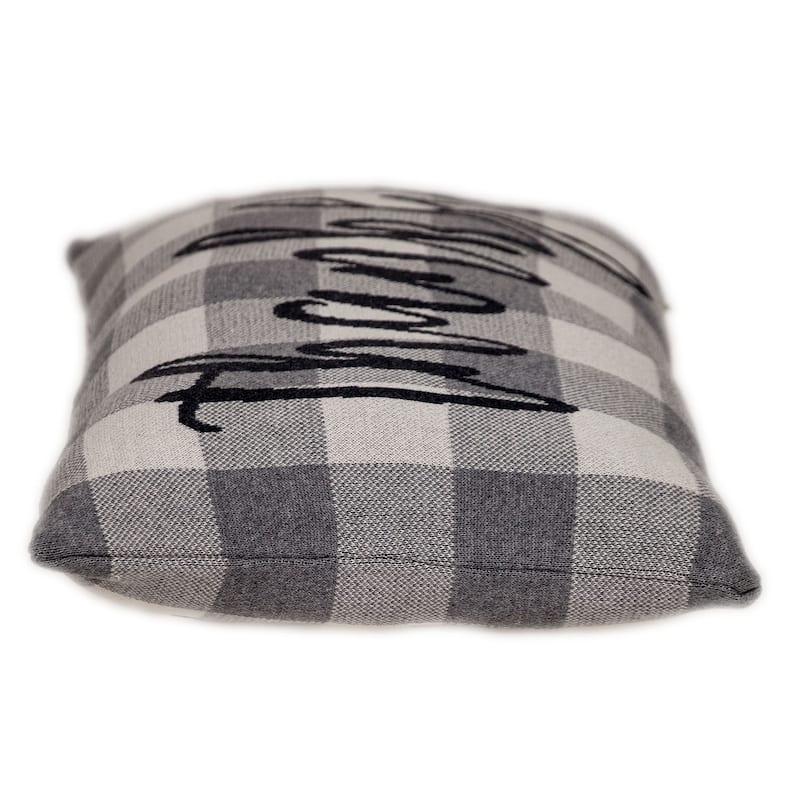 Parkland Collection Grey_Thankful Transitional Grey Throw Pillow