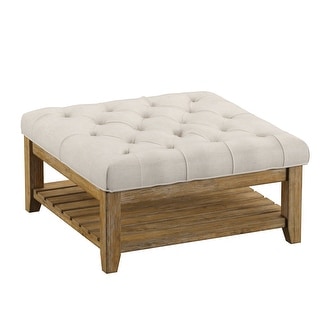 Lennon Pine Storage Ottoman Coffee Table