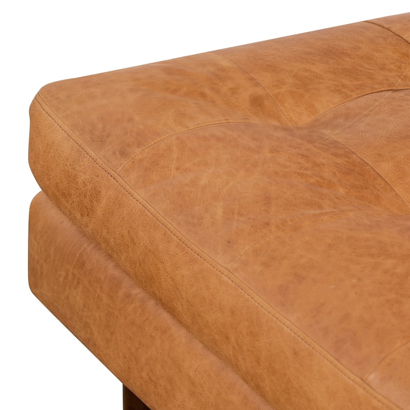 Poly & Bark Napa Ottoman - Full Grain Genuine Italian Leather