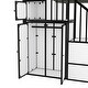preview thumbnail 15 of 28, Castle-Shaped Metal Twin Bunk Bed with Wardrobe and Storage, Black+White