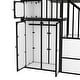 preview thumbnail 15 of 13, Stylish & Simple Metal Twin over Twin Castle-shaped Sturdy and Safe Bunk Bed with Wardrobe and Multiple Storage, Black+White