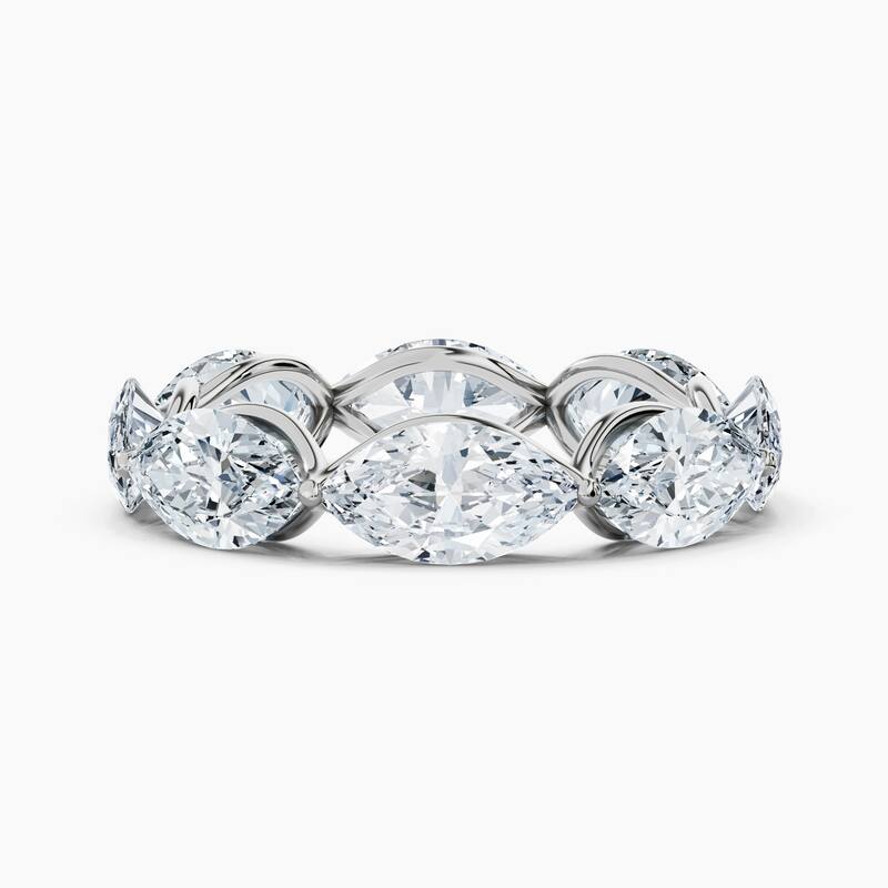 Auriya 14k Gold Marquise East-West Lab Grown Diamond Eternity Band 1.50 - 6.00 ct. tw. (F-G, VS) - 6.00 ct. wt. - 5 - White