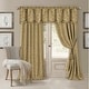 preview thumbnail 9 of 31, Elrene Mia Jacquard Blackout Scallop Window Valance - 52" w x 19" l Gold