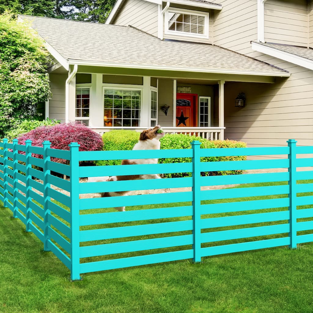 Courtyard Privacy Fence No Pit Digging Type, More Convenient For Outdoor Installation,2,4-Panel - 39.3 in. W x 35.6 in. H