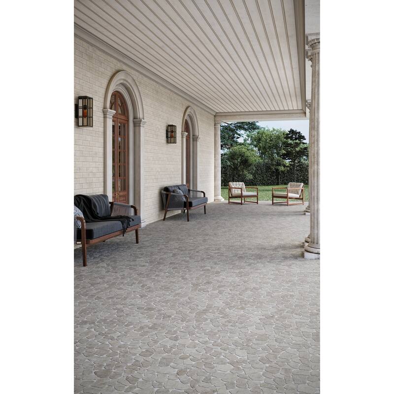 Full Eclectic 18 in. x 18 in. Marble Tumbled Wall and Floor Tile
