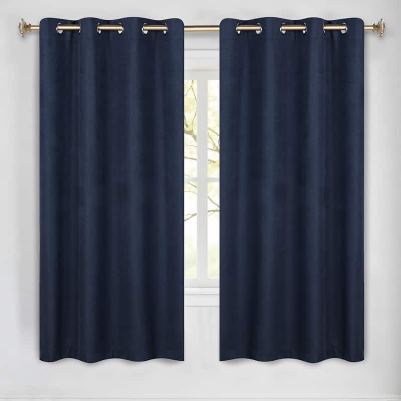 Superior Neal 100% Blackout Grommet Curtains, Set of 2 Panels