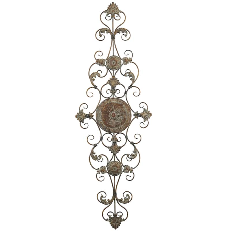Metal Scroll Home Wall Decor - Brown - Roche River Decor - Brown