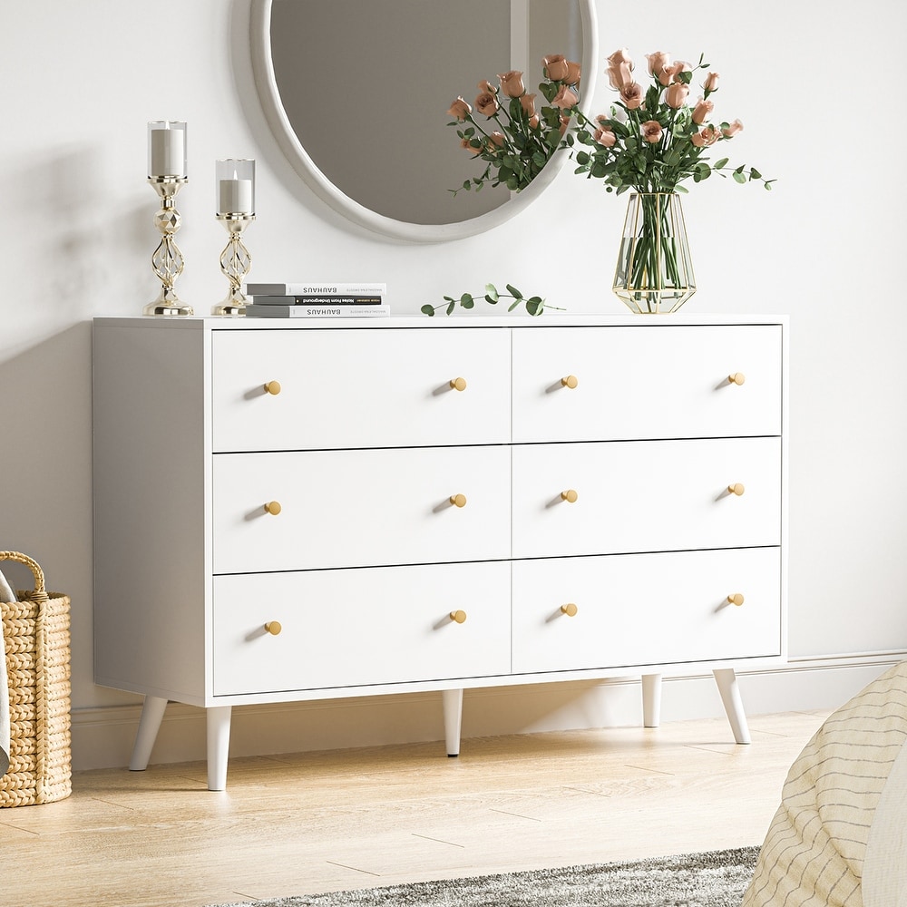 White 6-drawer Dressers - Bed Bath & Beyond