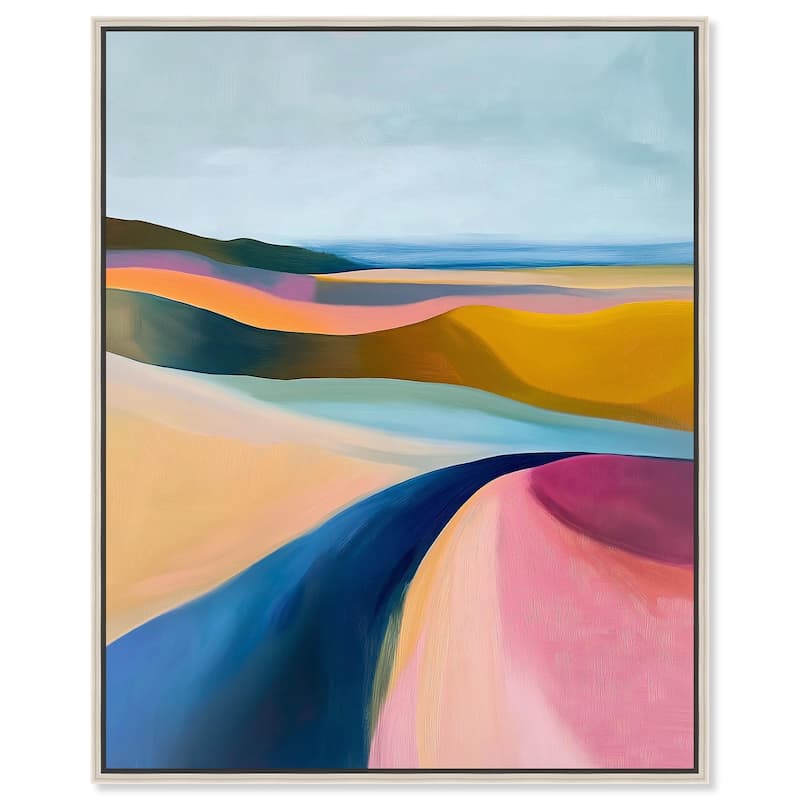 Colorful Dunes I Canvas by Art Remedy - 24" x 30" - Silver