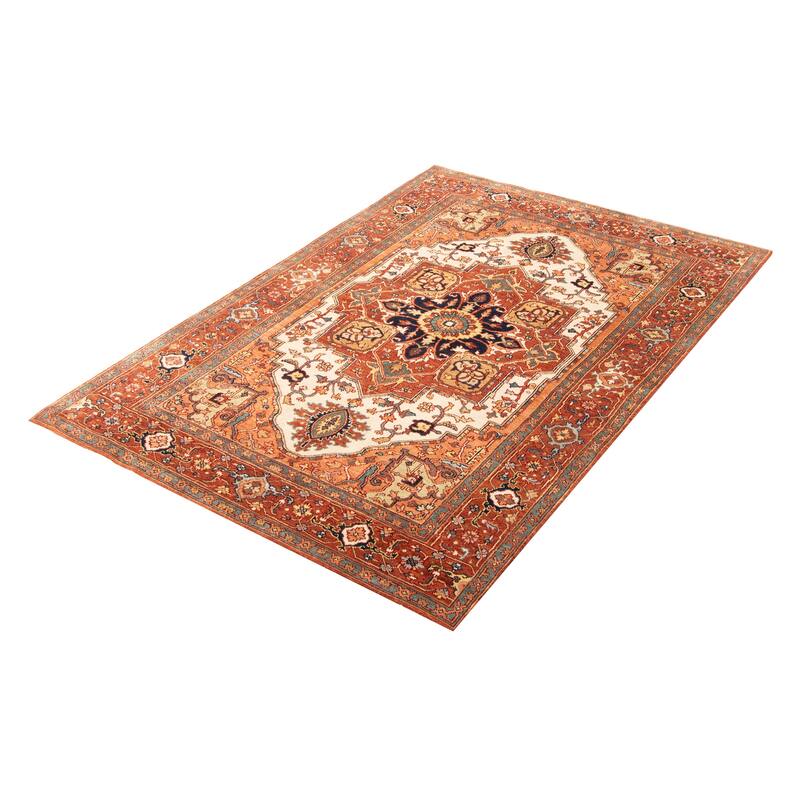 ECARPETGALLERY Hand-knotted Jules Sultane Copper Wool Rug - 5'8 x 8'4
