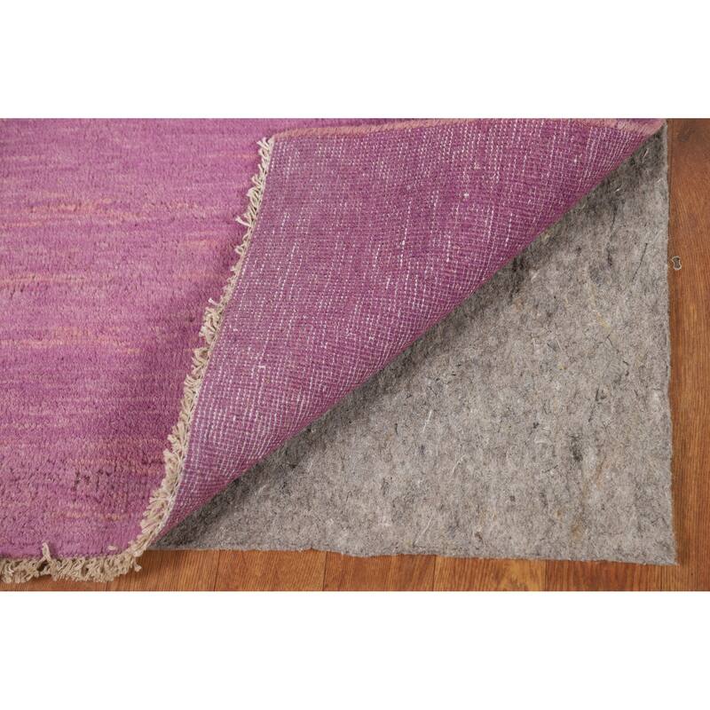 Purple Gabbeh Oriental Foyer Rug Hand-Knotted Wool Carpet - 2'0"x 3'2"