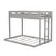 preview thumbnail 6 of 8, Wooden Twin over Full Bunk Bed with Built-in Ladder, No Box Spring Needed