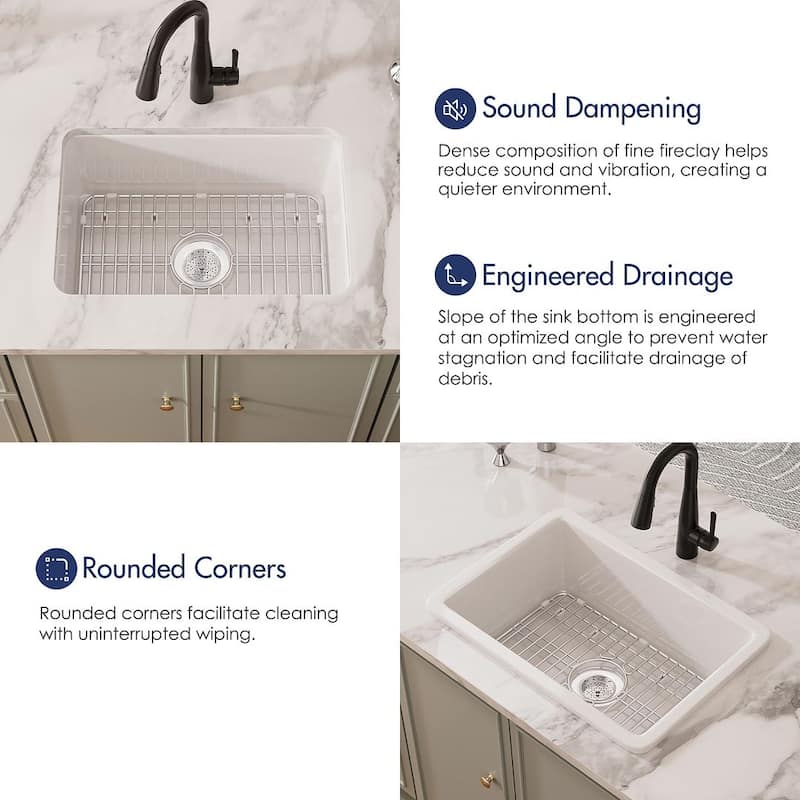Eridanus Oslo 27-inch Undermount Drop-in Kitchen Sink - 27"L x 18"W x 10"H