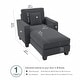 preview thumbnail 15 of 35, Stockton Chaise Lounge with Arms by Bush Furniture