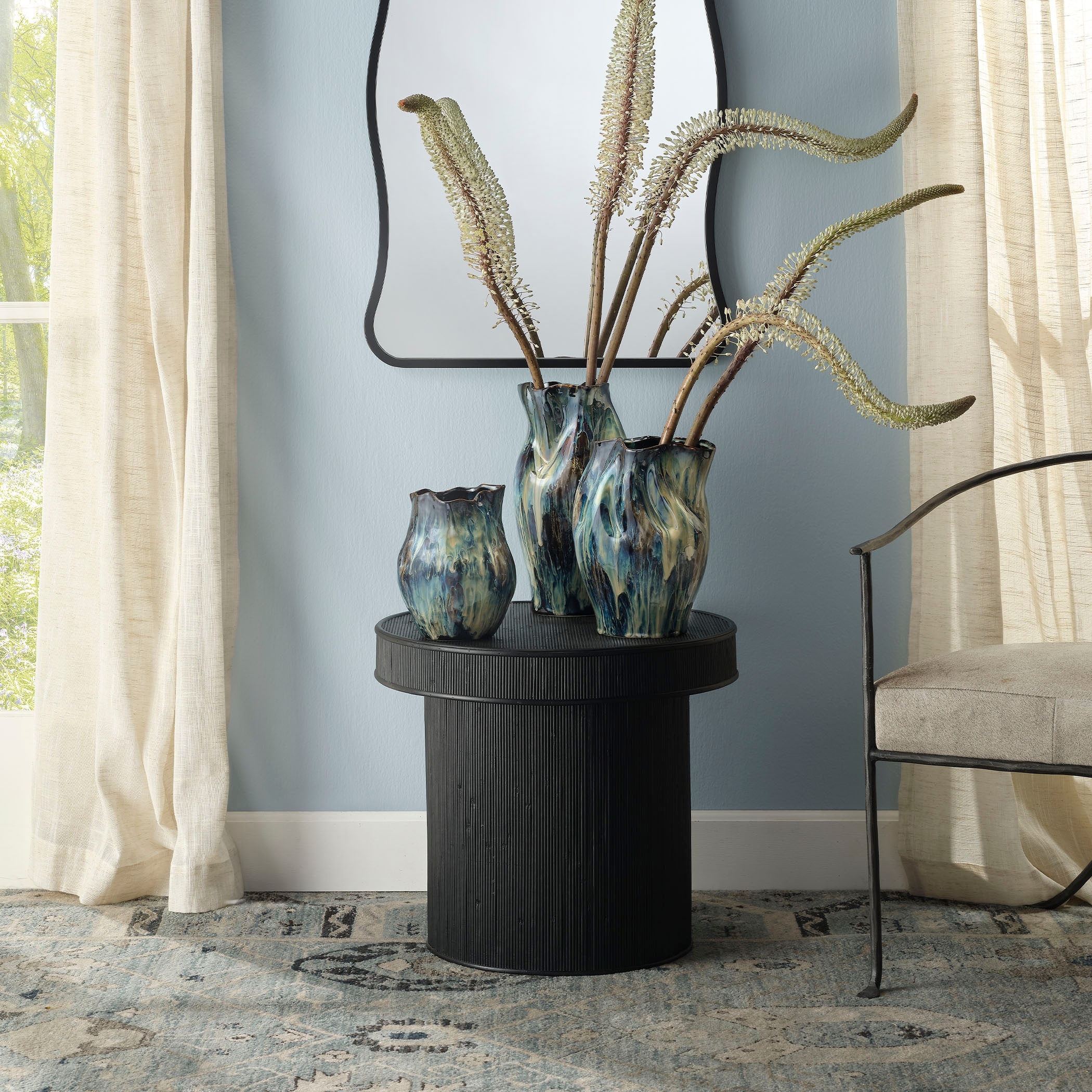 Alden Decor Eden Bamboo Side Accent Table