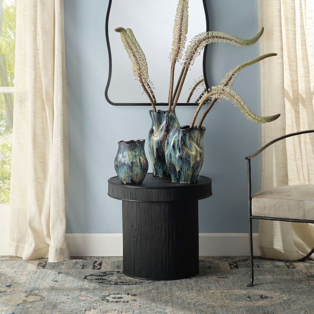 Alden Decor Eden Bamboo Side Accent Table