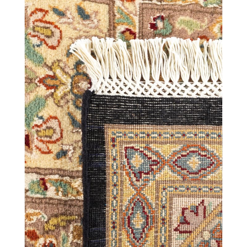 Overton Hand Knotted Wool Traditional Oriental Orange Area Rug - 6' x 9'