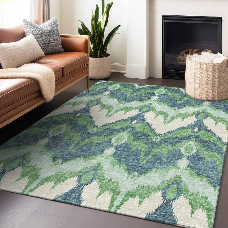Premium Washable Super Soft Modern Ikat Mayfield Rug