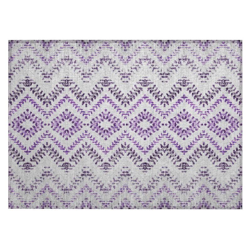 Machine Washable Indoor/ Outdoor Chantille Boho Global Rug