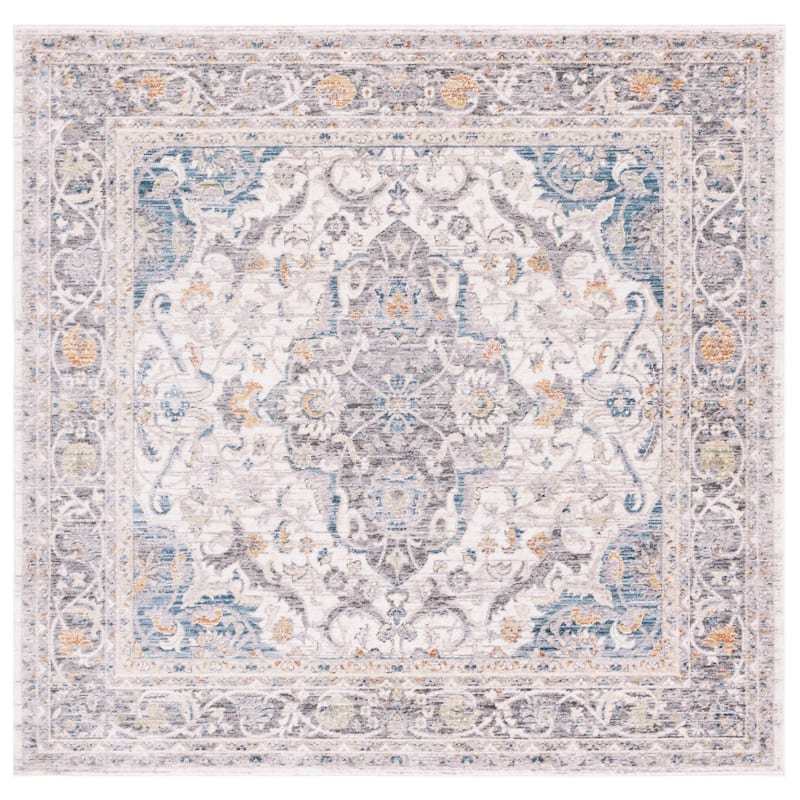 SAFAVIEH Olympia Bahrije Abstract Rug - 6' Square - Grey/Ivory