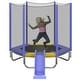 preview thumbnail 1 of 14, 7FT Round Outdoor Trampoline for Kids with Enclosure Net, Slide, Ladder, and Easy Assembly