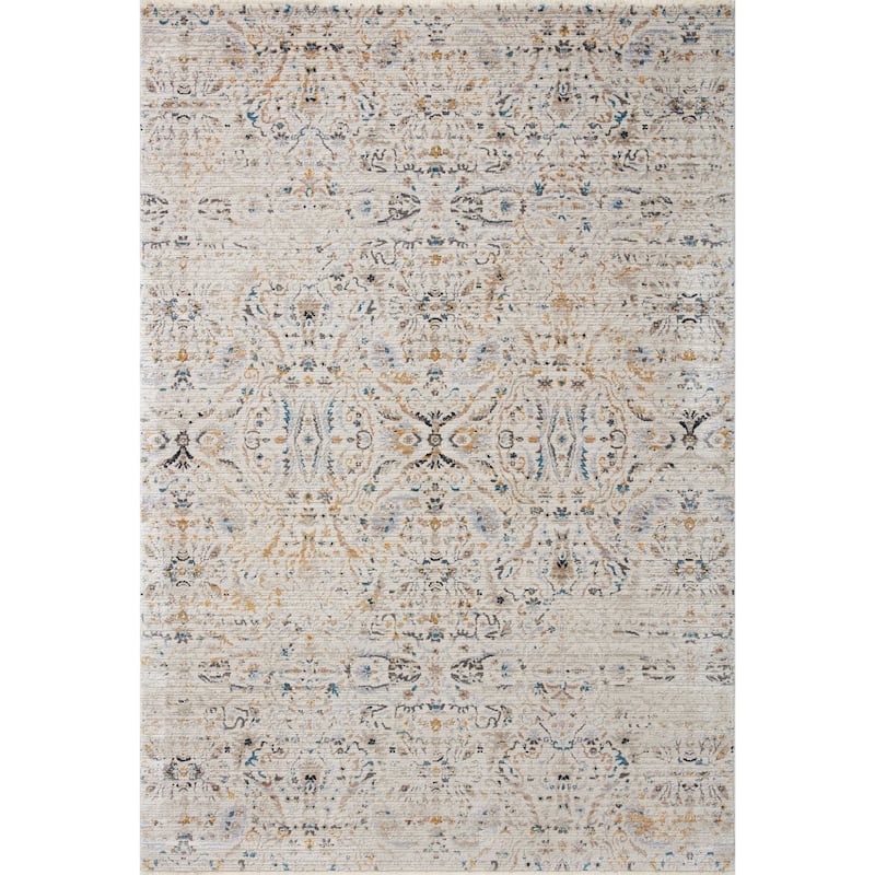 Alexander Home Reese Modern Geometric Botanical Area Rug - 9' 6" x 13' - Runner/Rectangle