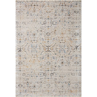 Alexander Home Reese Modern Geometric Botanical Area Rug