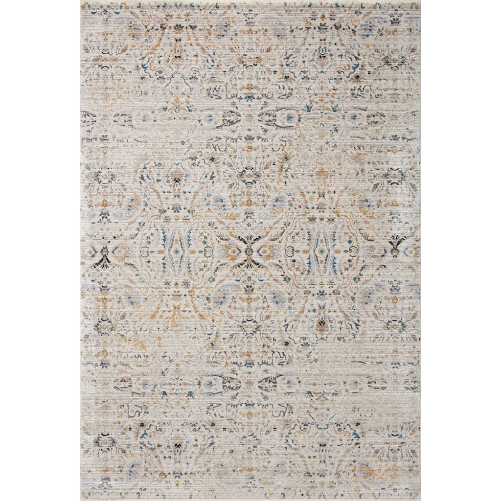 Alexander Home Reese Modern Geometric Botanical Area Rug