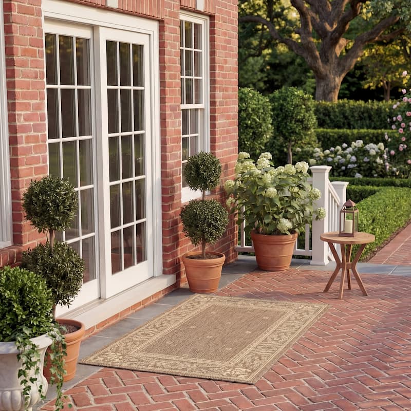 SAFAVIEH Courtyard Hendrina Indoor/ Outdoor Waterproof Patio Backyard Rug