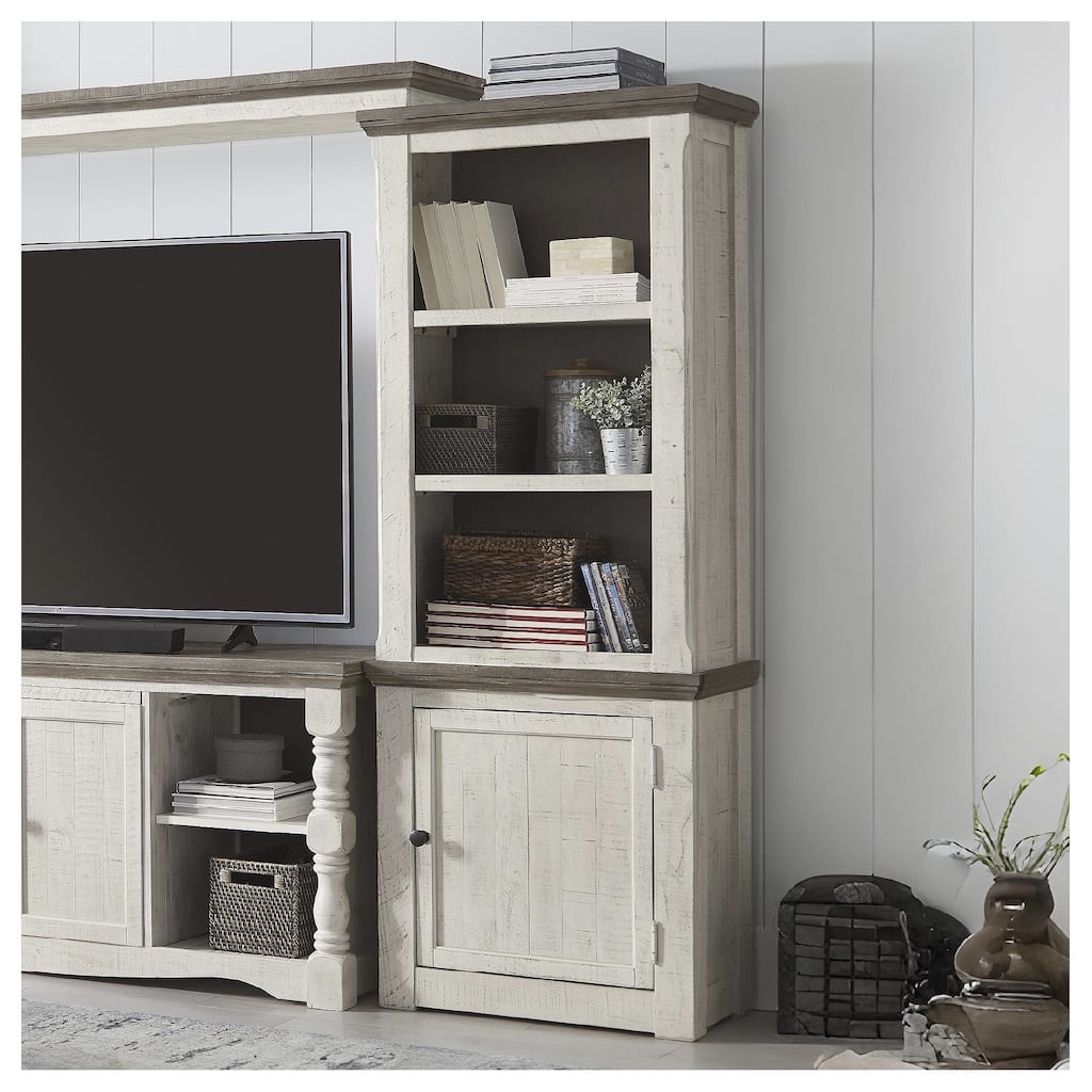 Havalance Right Pier Cabinet, White/Brown - 7'9" x 9'9"