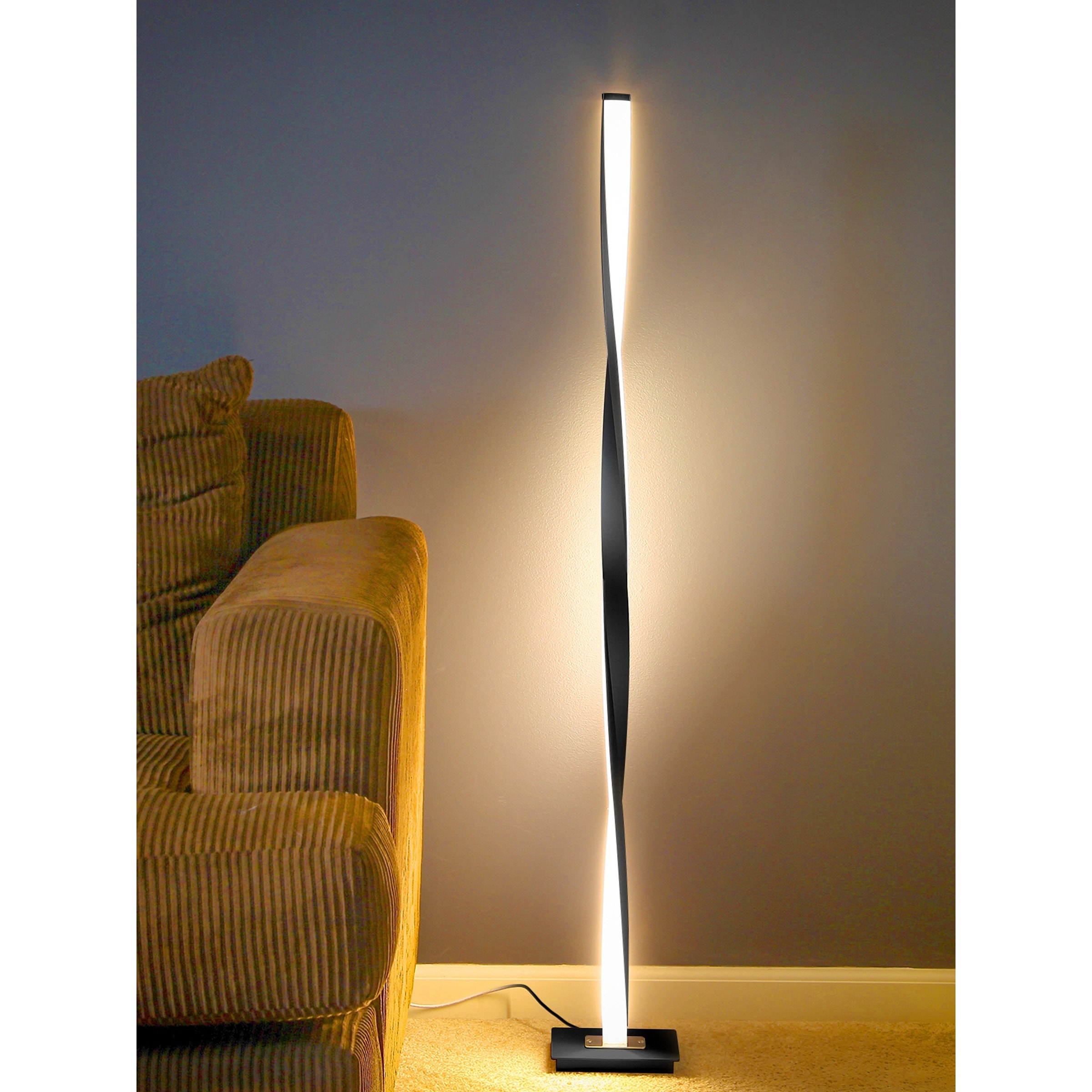 Brightech Helix LED Floor Lamp BLACK