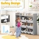 preview thumbnail 8 of 8, Gymax 4-Tier Kids Toy Storage Organizer Bookshelf w/ 8 Toy Organizer