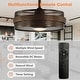preview thumbnail 6 of 13, 21" Rustic Bronze Metal Chandelier Encolosed Ceiling Fan with Light and Remote