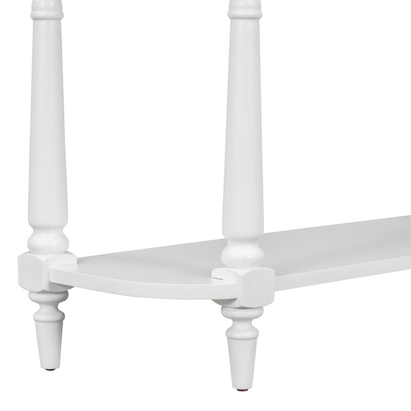 36 Inch Wood Console Table with Drawer and Shelf for Entryway