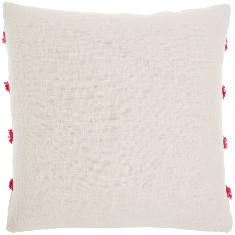 Mina Victory Life Styles Tufted Lines Geometric 18" x 18" Indoor Throw Pillow