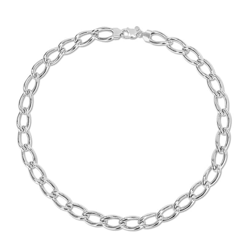 Miadora Sterling Silver Link Necklace