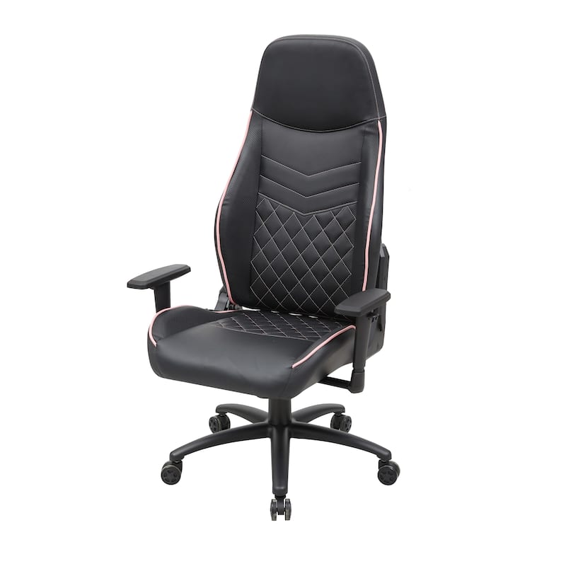 Joseff Black Faux Leather Reclining Gaming Chair by Furniture of America
