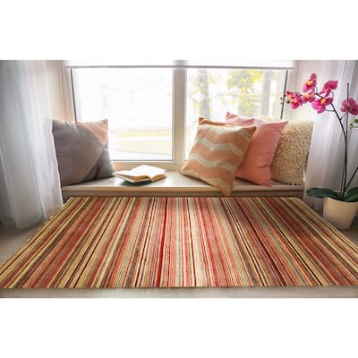 Home Décor Multicolor Handmade Lori Wool Toni Rug by EORC | Vibrant and Stylish Area Rug for Adding a Pop of Color