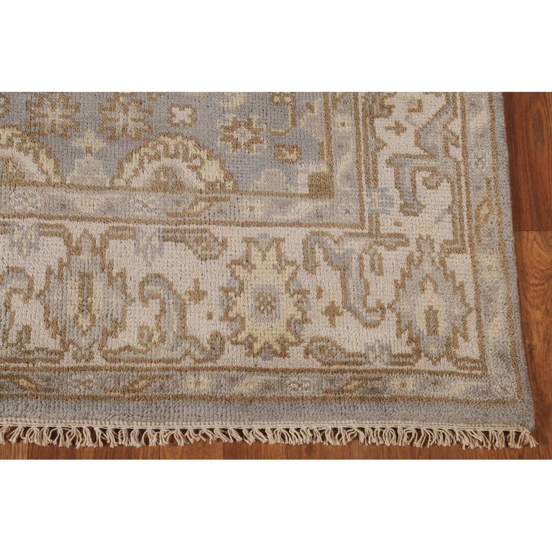 Gray Oushak Oriental Area Rug Handmade Wool Carpet - 3'11"x 6'1"