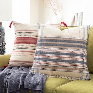 The Curated Nomad Park Hand-embroidered Boho 20-inch Pillow Cover
