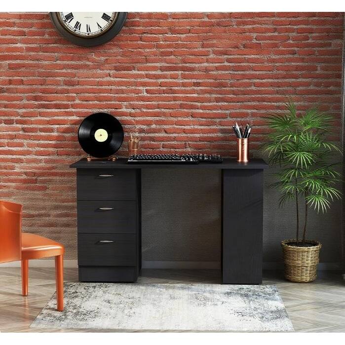 Modern Home Office Computer Desk Bookcase Combo Writing Table Workstation