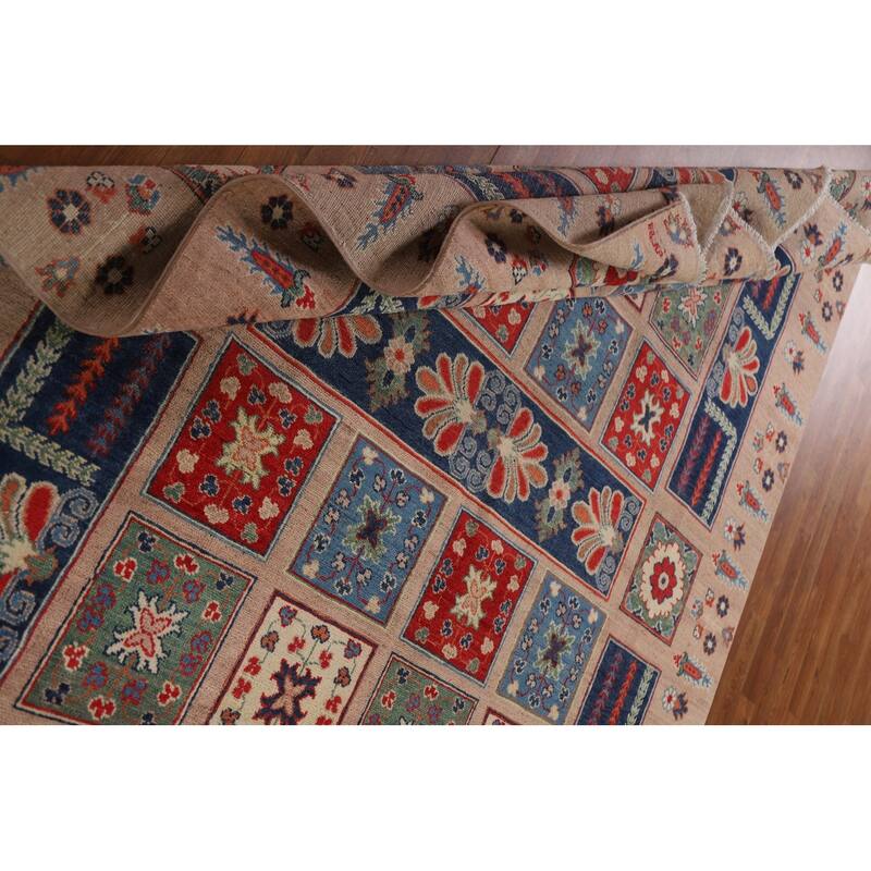 Garden Design Kazak Oriental Traditional Wool Area Rug Hand-knotted - 6'8" x 9'11"