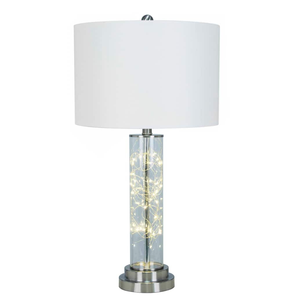 Glass Table Lamp with LED Fairy Lights (Set of 2) - 28.5