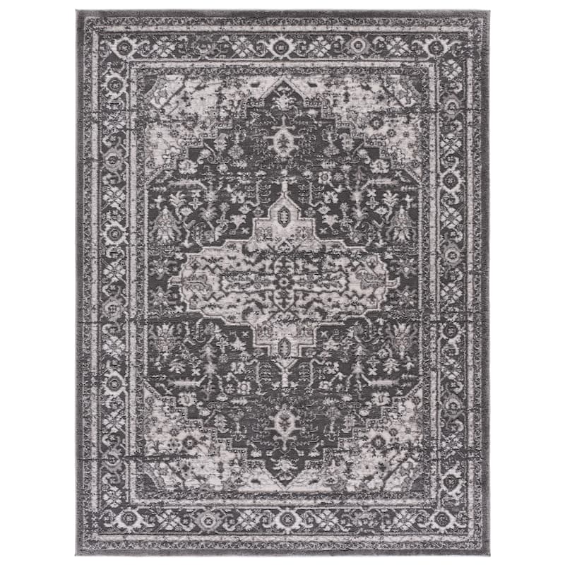 SAFAVIEH Lunara Pyung Medallion Rug - 4' x 6' - Grey/Dark Grey