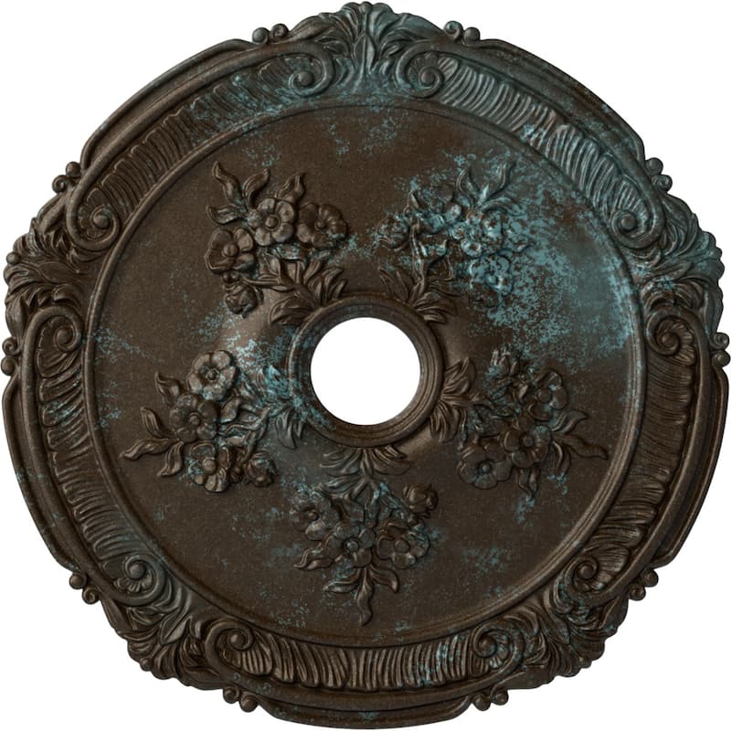 26"OD x 3 3/4"ID x 1 1/2"P Attica with Rose Ceiling Medallion