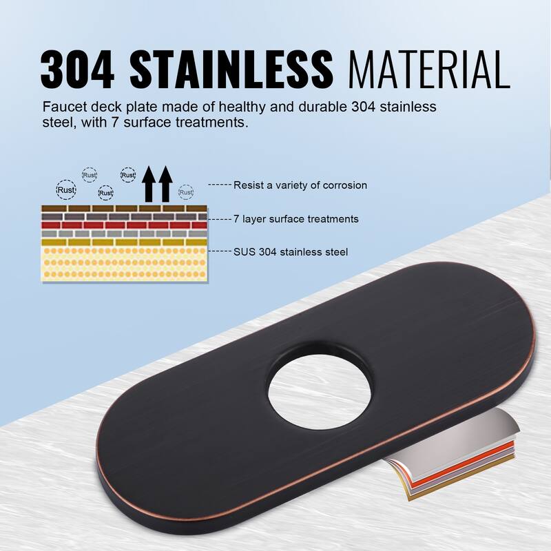 WOWOW 6.3 in. Kitchen Sink Faucet Hole Cover Deck Plate Escutcheon