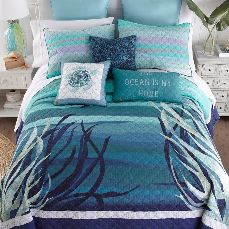 Donna Sharp Summer Surf Sea Turtle Decorative Pillow