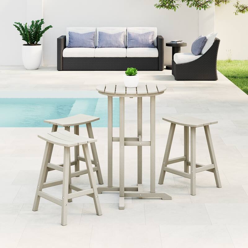 Laguna Hdpe All Weather Outdoor Patio Bistro Counter Set (4-Piece Set)